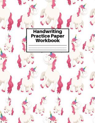 Handwriting Practice Paper Workbook: Cute Unicorn Matte Cover Large 8.5 x 11 Blank Lined Sheets Journal Notebook for Writing Improvement Exercises - ... 2nd, 3rd and 4th) and Adults ~ Design Code BZ
