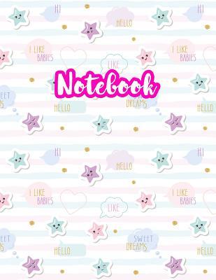 Notebook: Cute Blank Lined Journal Large 8.5 x 11 Matte Cover Design with Ruled White Paper Interior (Perfect for School Notes, Girls and Boys Diary, Kids Writing Composition, Planner, College Subject, Office Use) - Product Code A4 172