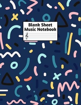 Blank Sheet Music Notebook: Easy Blank Staff Manuscript Book Large 8.5 X 11 Inches Musician Paper Wide 12 Staves Per Page for Piano, Flute, Violin, ... other Musical Instruments - Code : A4 1375