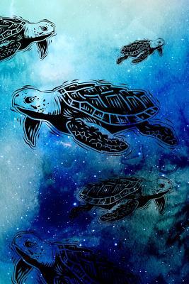 Galaxy Sea Turtle Notebook: Lined Notebook for Journaling, Notes, Diary Writing