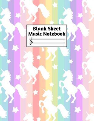 Blank Sheet Music Notebook: Easy Blank Staff Manuscript Book Large 8.5 X 11 Inches Musician Paper Wide 12 Staves Per Page for Piano, Flute, Violin, Guitar, Trumpet, Drums, Cello, Ukelele and other Musical Instruments - Code: A4 7411