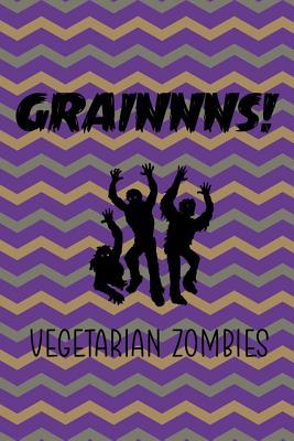 Grainnns! Vegetarian Zombies: Blank Lined Notebook ( Zombie ) (Purple And Green Stripes)