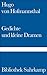 Gedichte Und Kleine Dramen (German Edition)