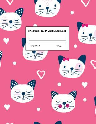 Handwriting Practice Sheets: Cute Blank Lined Paper Notebook for Writing Exercise and Cursive Worksheets - Perfect Workbook for Preschool, Kindergarten, 1st, 2nd, 3rd and 4th Grade Kids - Product Code A4 2113