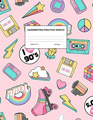 Handwriting Practice Sheets: Cute Blank Lined Paper Notebook for Writing Exercise and Cursive Worksheets - Perfect Workbook for Preschool, Kindergarten, 1st, 2nd, 3rd and 4th Grade Kids - Product Code A4 8294