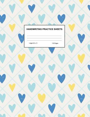 Handwriting Practice Sheets: Cute Blank Lined Paper Notebook for Writing Exercise and Cursive Worksheets - Perfect Workbook for Preschool, Kindergarten, 1st, 2nd, 3rd and 4th Grade Kids - Product Code A4 9325