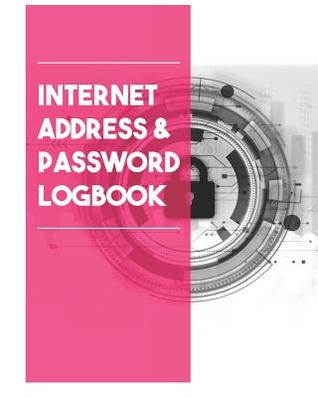 Internet address & password logbook: Minimal design 8x10
