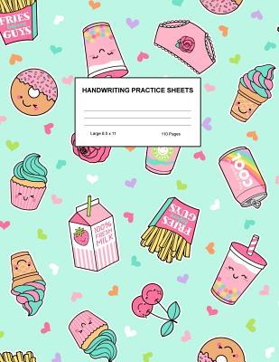 Handwriting Practice Sheets: Cute Blank Lined Paper Notebook for Writing Exercise and Cursive Worksheets - Perfect Workbook for Preschool, ... 3rd and 4th Grade Kids - Product Code A4 3439