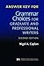 Answer Key for Grammar Choices for Graduate and Professional ... by Nigel A. Caplan