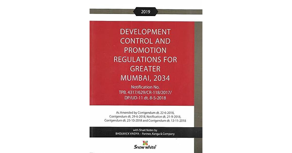 Development Control Promotion Regulation For Greater Mumbai 2034