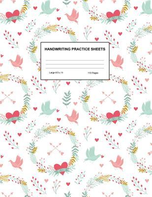 Handwriting Practice Sheets: Cute Blank Lined Paper Notebook for Writing Exercise and Cursive Worksheets - Perfect Workbook for Preschool, ... 3rd and 4th Grade Kids - Product Code A4 8128
