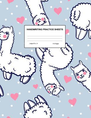 Handwriting Practice Sheets: Cute Blank Lined Paper Notebook for Writing Exercise and Cursive Worksheets - Perfect Workbook for Preschool, Kindergarten, 1st, 2nd, 3rd and 4th Grade Kids - Product Code A4 8188