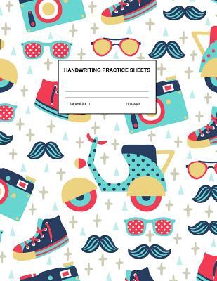 Handwriting Practice Sheets: Cute Blank Lined Paper Notebook for Writing Exercise and Cursive Worksheets - Perfect Workbook for Preschool, Kindergarten, 1st, 2nd, 3rd and 4th Grade Kids - Product Code A4 5134