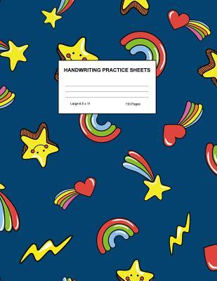 Handwriting Practice Sheets: Cute Blank Lined Paper Notebook for Writing Exercise and Cursive Worksheets - Perfect Workbook for Preschool, ... 3rd and 4th Grade Kids - Product Code A4 3437