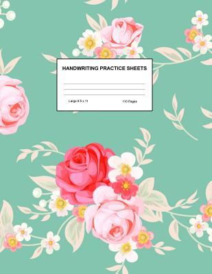 Handwriting Practice Sheets: Cute Blank Lined Paper Notebook for Writing Exercise and Cursive Worksheets - Perfect Workbook for Preschool, Kindergarten, 1st, 2nd, 3rd and 4th Grade Kids - Product Code A4 3409