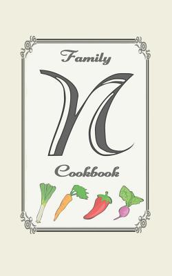 Family Cookbook: Monogram initial N - Blank cookbooks to write in
