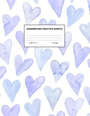 Handwriting Practice Sheets: Cute Blank Lined Paper Notebook for Writing Exercise and Cursive Worksheets - Perfect Workbook for Preschool, Kindergarten, 1st, 2nd, 3rd and 4th Grade Kids - Product Code A4 3376