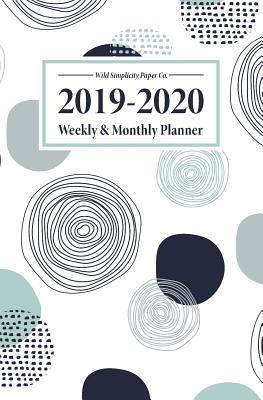 Wild Simplicity Paper Co. 2019-2020 Weekly & Monthly Planner: July 2019 - June 2020 Academic School Year, Student Planner, Flexible Cover, Abstract Circles, 5.25" x 8"