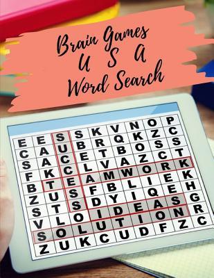 Brain Games USA Word Search: Go Games Word Search Books word search with hidden message (Learn with Word Searches)