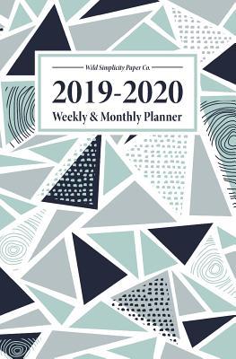 Wild Simplicity Paper Co. 2019-2020 Weekly & Monthly Planner: July 2019 - June 2020 Academic School Year, Student Planner, Flexible Cover, Abstract Geometric, 5.25" x 8"