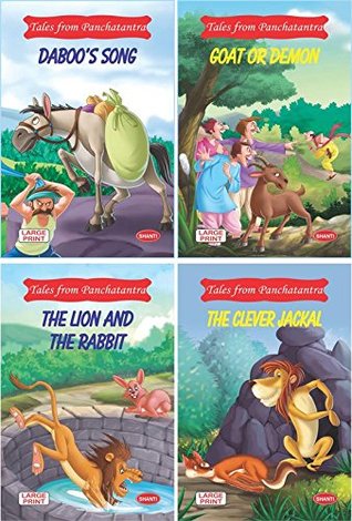 panchatantra story books-Tales from Panchtantra - Daboo's Song-Goat & Demon-Lion & Rabbit-Clever Jackal(Eng)-Combo-2 of 4 Books