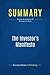 Summary: The Investor's Manifesto: Review and Analysis of Bernstein's Book