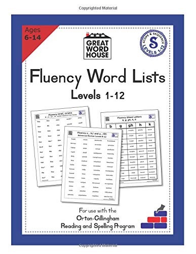 Fluency Word Lists: An Orton-Gilligham Reading Resource for Dyslexia (Paperback)