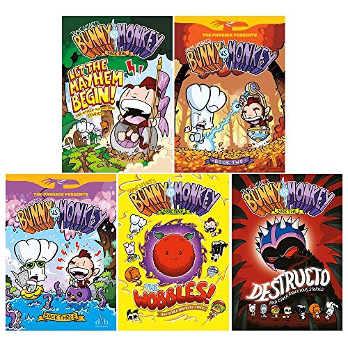 Bunny vs Monkey 1-5 Collection 5 Books Set by Jamie Smart (Paperback)