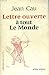 Lettre ouverte à tout le monde