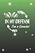 In My Defense I'm A Gemini: Gemini Zodiac Sign Blank Lined Journal