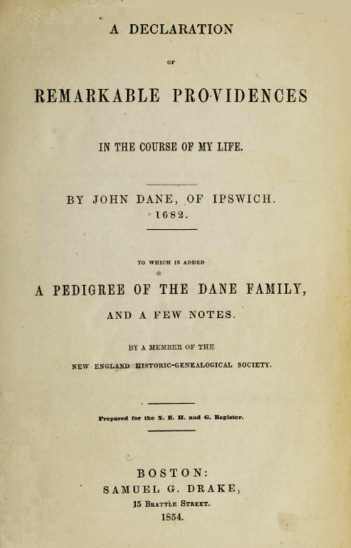 A Declaration of Remarkable Providences in the Course of My Life (Unknown Binding)
