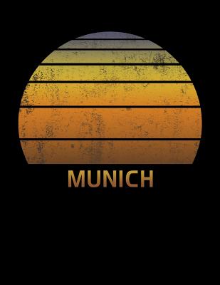 Munich Wide Ruled Notebook Paper For Work Home Or School Vintage Sunset Note Pad Journal For
