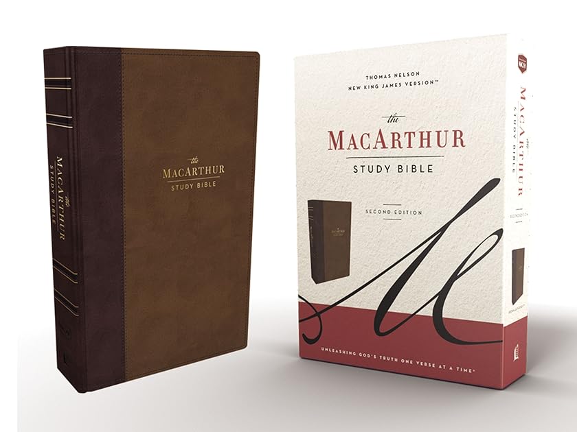 NKJV, MacArthur Study Bible, 2nd Edition, Leathersoft, Brown, Comfort Print: Unleashing God's Truth One Verse at a Time