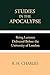 Studies in the Apocalypse: Being Lectures Delivered before the University of London