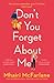 Don’t You Forget About Me by Mhairi McFarlane