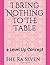 I Bring Nothing to The Table: a Level Up Concept