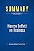 Summary: Warren Buffett on Business: Review and Analysis of Connors' Book