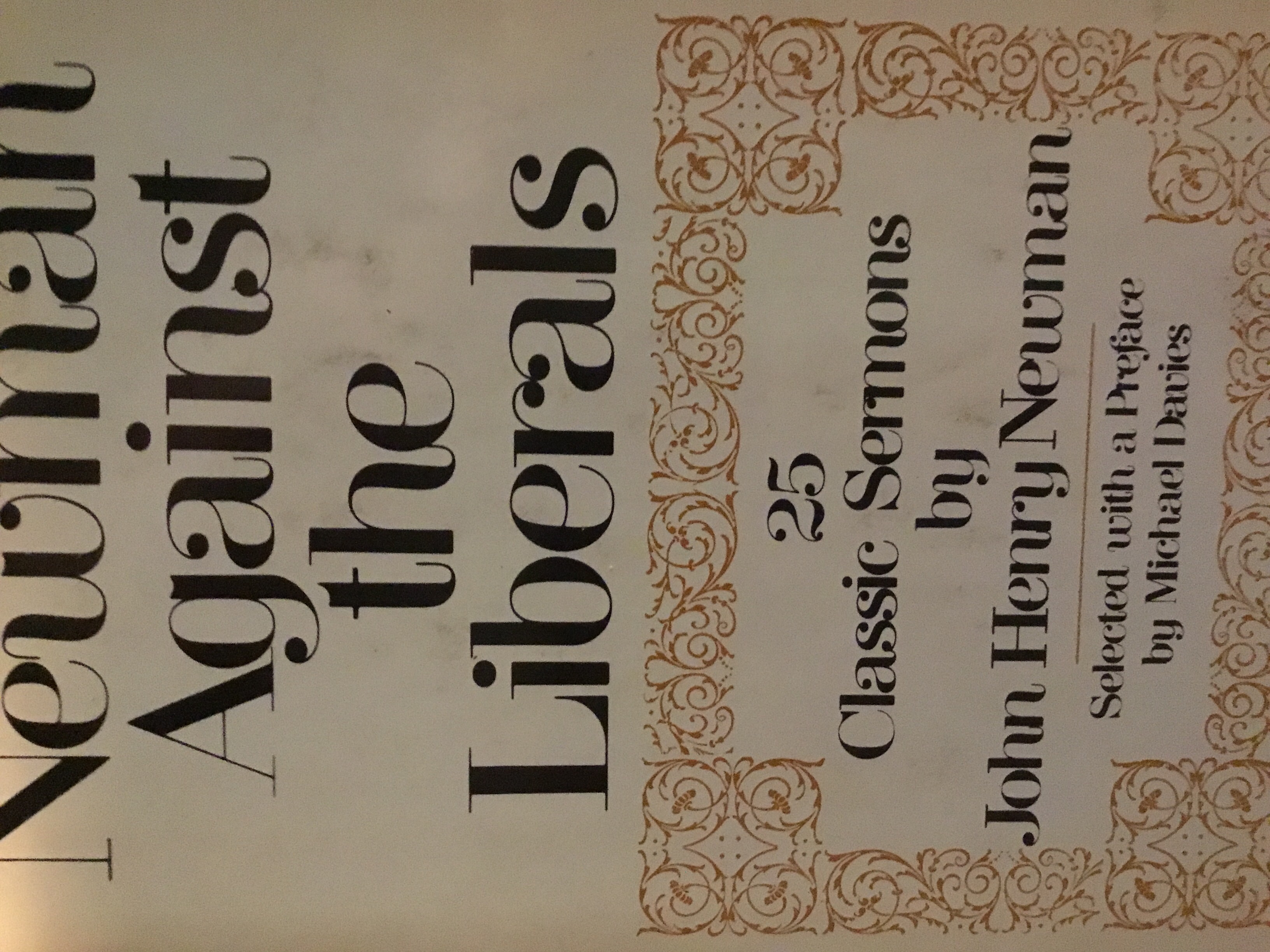 Newman Against the Liberals (Unknown Binding)