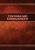 Teachings And Commandments:...