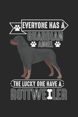 Guardian Angel Rottweiler Dog Pet Ruled Notebook 6x9 Inches 120 Lined Pages For Notes Drawings Formulas Organizer Writing Book Planner Diary By Not A Book