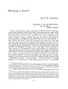 The Essay as Form