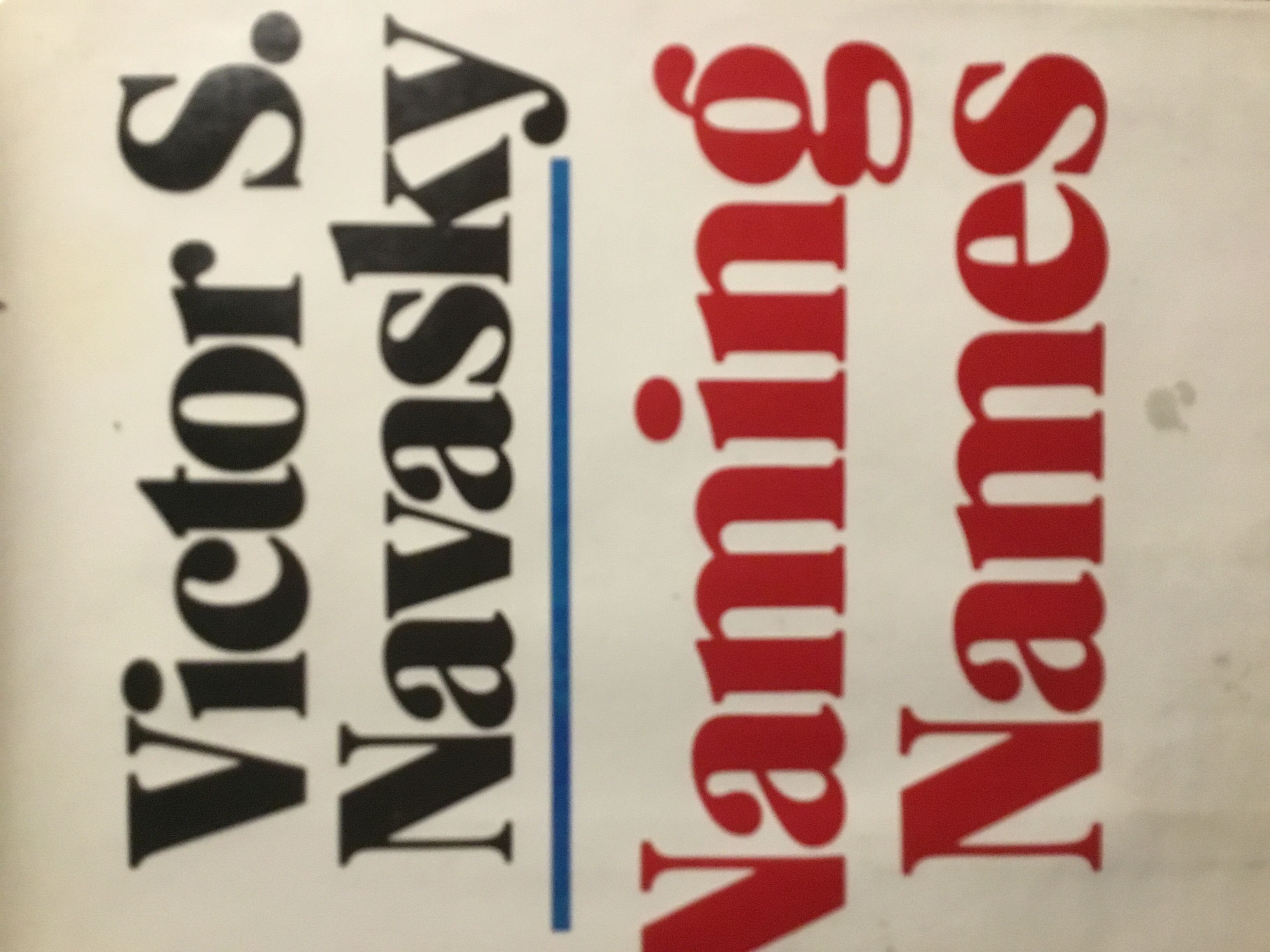 Naming Names (Paperback)