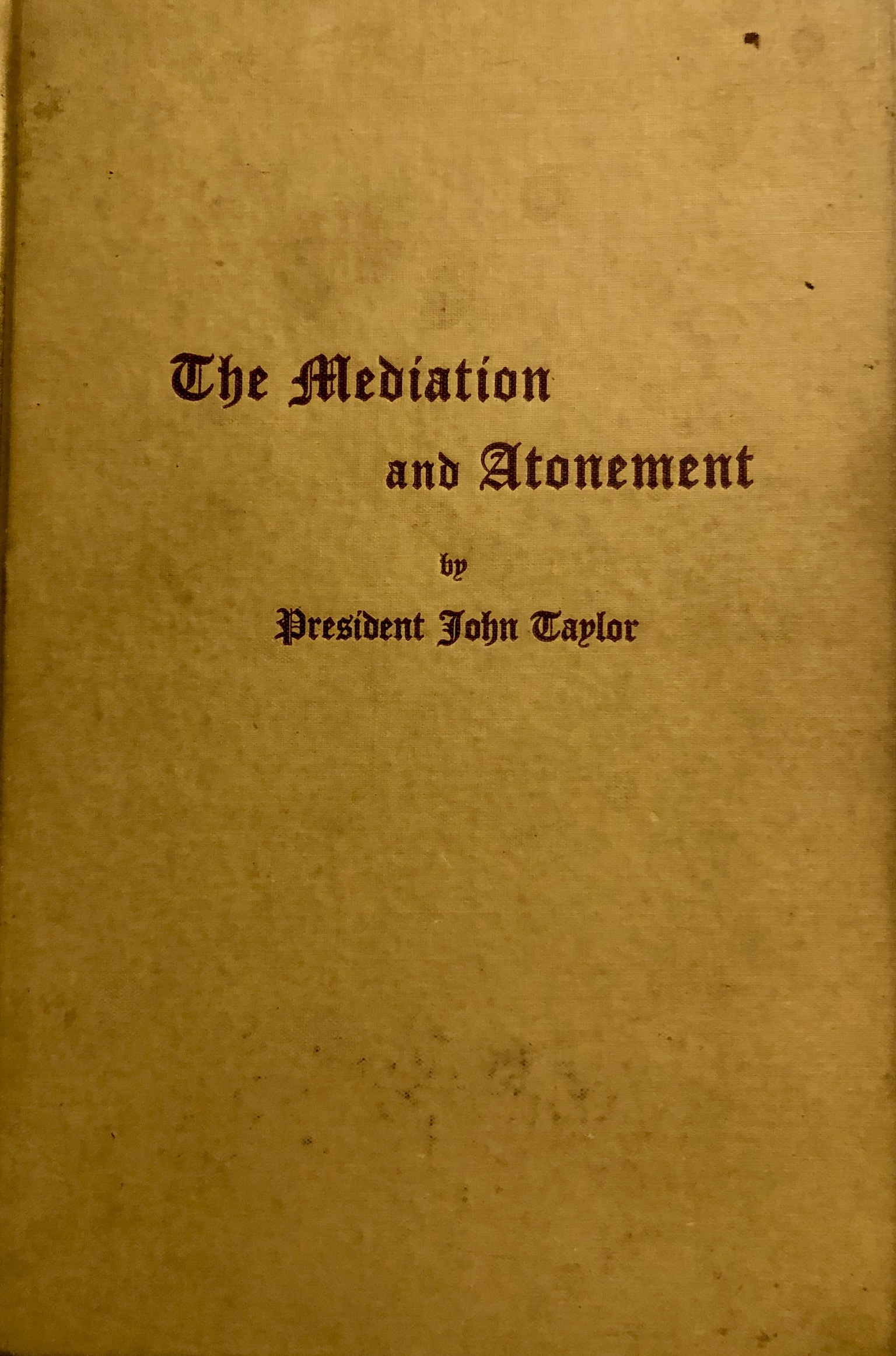 Mediation and Atonement