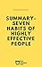 Summary Seven Habits Of Hig...