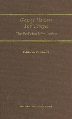 The Temple: A Diplomatic Edition of the Bodleian Manuscript