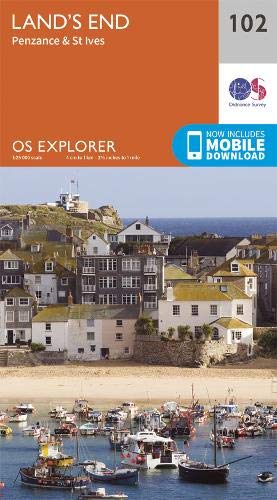 OS Explorer Map 102 Land's End: Penzance & St Ives (OS Explorer)