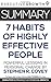 Summary: The 7 Habits of Highly Effective People - Powerful Lessons in Personal Change by Stephen R. Covey
