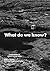 What Do We Know? What Do We...