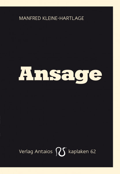 Ansage (Hardcover)