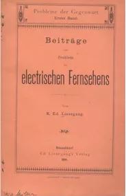 Beiträge zum Problem des electrischen Fernsehens (Paperback)